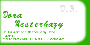 dora mesterhazy business card